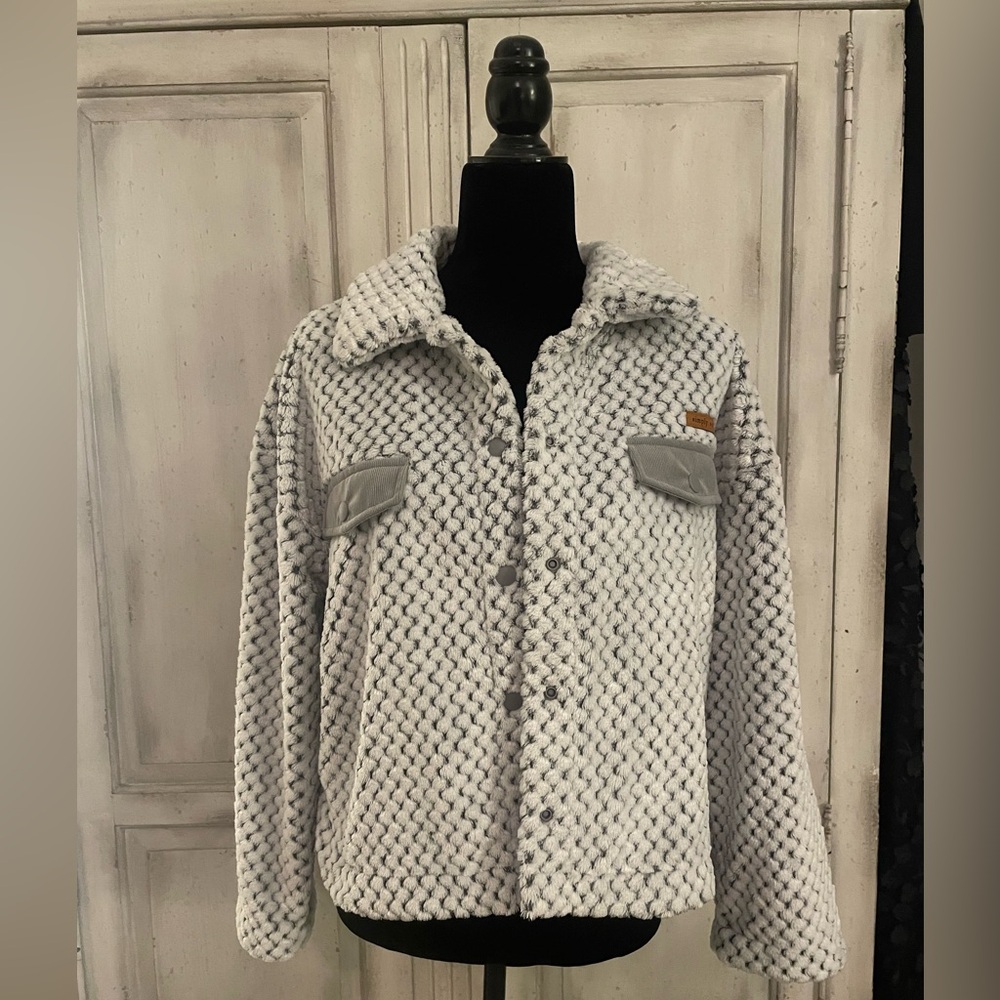 Simply Southern Textured Cream Teddy Jacket